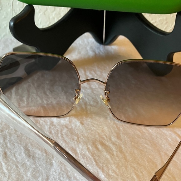 Kate Spade: Brown Wired Sunglasses- Green Case with cleaning cloth main image 13